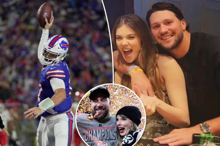 Josh Allen pulls a Travis Kelce, gives sweet nod to wife Hailee Steinfeld during Buffalo Bills touchdown