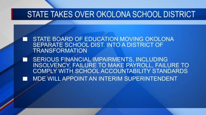 Okolona Separate School District now under state control