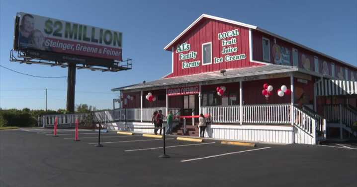 'We're still here': Al’s Family Farms re-opens after tornado destruction