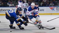 McDavid reaches 1,100 NHL points in Oilers loss to Blues
