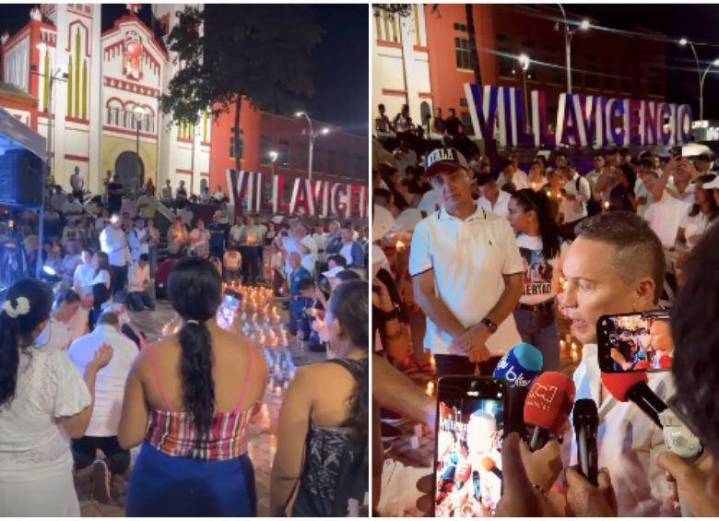 Así fue la velatón en Villavicencio para pedir por la liberación del hijo de Giovanny Ayala