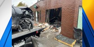 2 people hospitalized after car crashed into building in Gresham