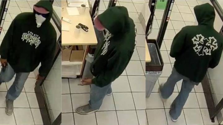 Burlington police looking for suspect in gas station robbery
