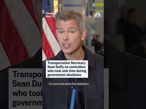 Transportation Secretary Sean Duffy on controllers who took sick time during government shutdown
