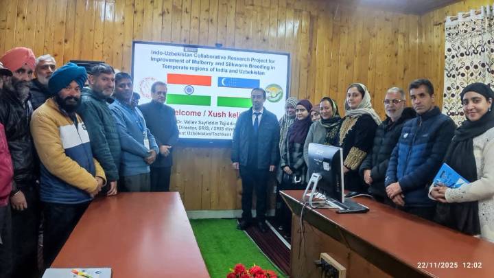 Tashkent Sericulture Director Visits CSR&TI Pampore to Strengthen Global Collaboration