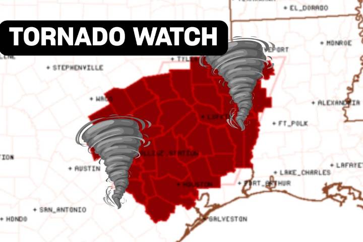 Tornado Watch Issued for East Texas, Storms Continue To Intensify