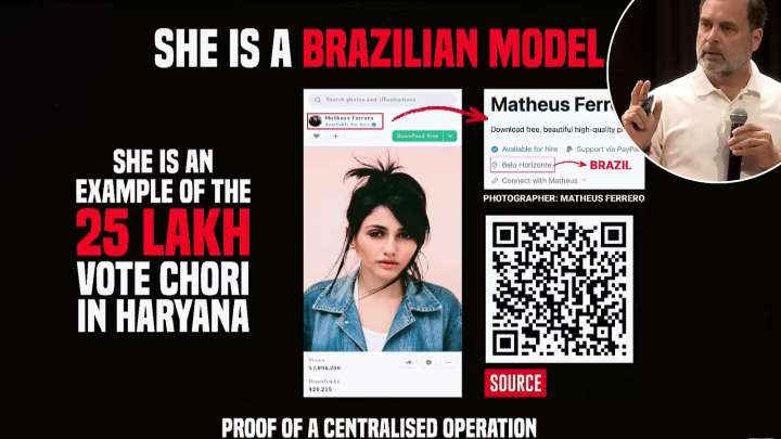 ‘Brazilian model voted as Seema, Sweety, Saraswati in Haryana’: Rahul Gandhi’s ‘H