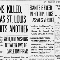 See the Nov. 12, 1925, front page: 13 persons killed, 40 hurt as St. Louis train hits another