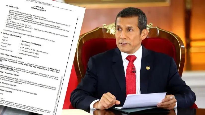 Ejecutivo destina más de S/200 mil para defensa legal de Ollanta Humala en proceso por el caso Gasoducto Sur