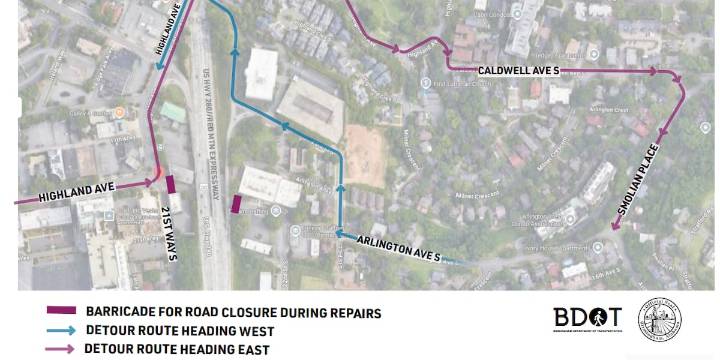 City of Birmingham: Part of Arlington Avenue South to soon close for storm sewer repair