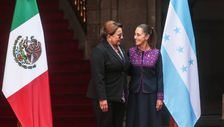 Sheinbaum se reúne con Xiomara Castro, presidenta de Honduras