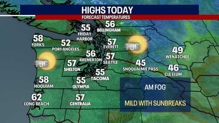 Seattle weather: Far fewer showers ahead