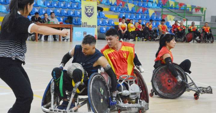 Manizales debutó como sede de un Campeonato nacional de rugby paralímpico: adrenalina en el coliseo menor