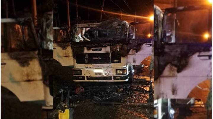 Investigan hurto e incendio intencional de un camión en La Paz