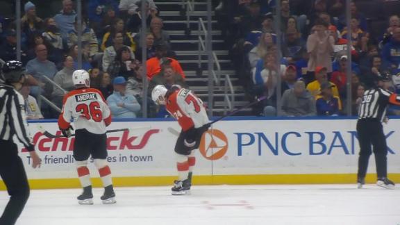 Zegras has 2 goals and assist, gets winner in shootout as Flyers beat Blues 6