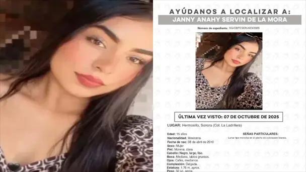Desaparece Janny Anahy en Hermosillo; su familia la busca