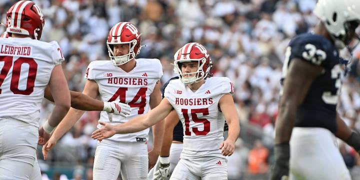 No. 2 Indiana tries to complete a 2nd straight perfect home season when Wisconsin visits