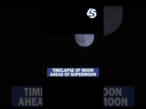 Timelapse of moon ahead of tomorrow's supermoon