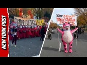 Unhinged Handmaid Army Leads Anti-Trump Protest in Washington on Reelection Anniversary