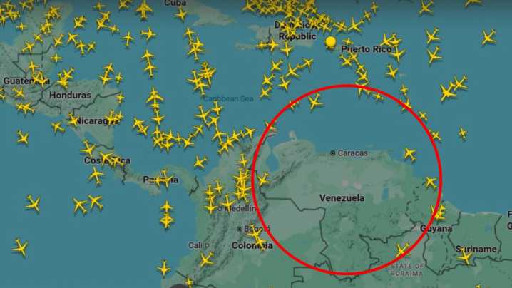 Así Luce el Espacio Aéreo de Venezuela Hoy, Domingo 30 de Noviembre tras Advertencia de Trump