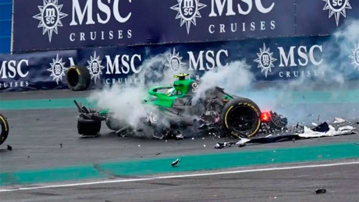 VIDEO: el impresionante accidente de Gabriel Bortoleto sobre el final de la carrera Sprint de Brasil