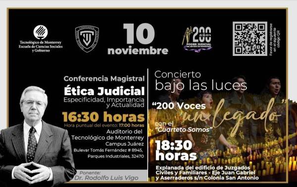 Invita Poder Judicial a conferencias y eventos por su bicentenario