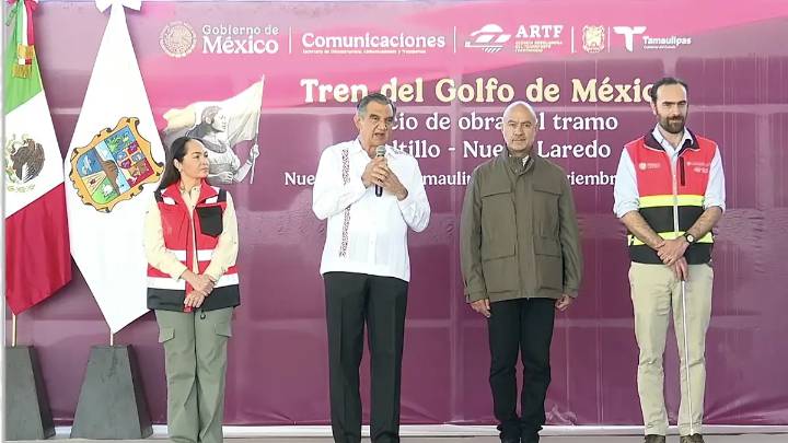 Dan banderazo al Tren del Golfo de México: conectará Tamaulipas, Nuevo León y Coahuila