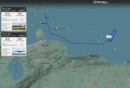 Bombarderos estadounidenses sobrevuelan la costa de Venezuela, según Flightradar24