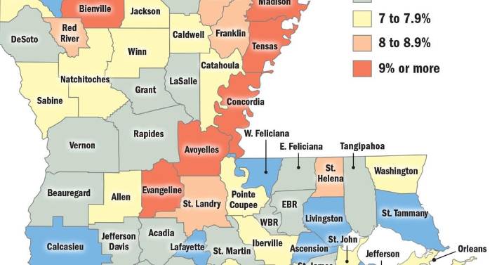 Over 7 million people in the U.S. have vision impairment. Here's the parish data.