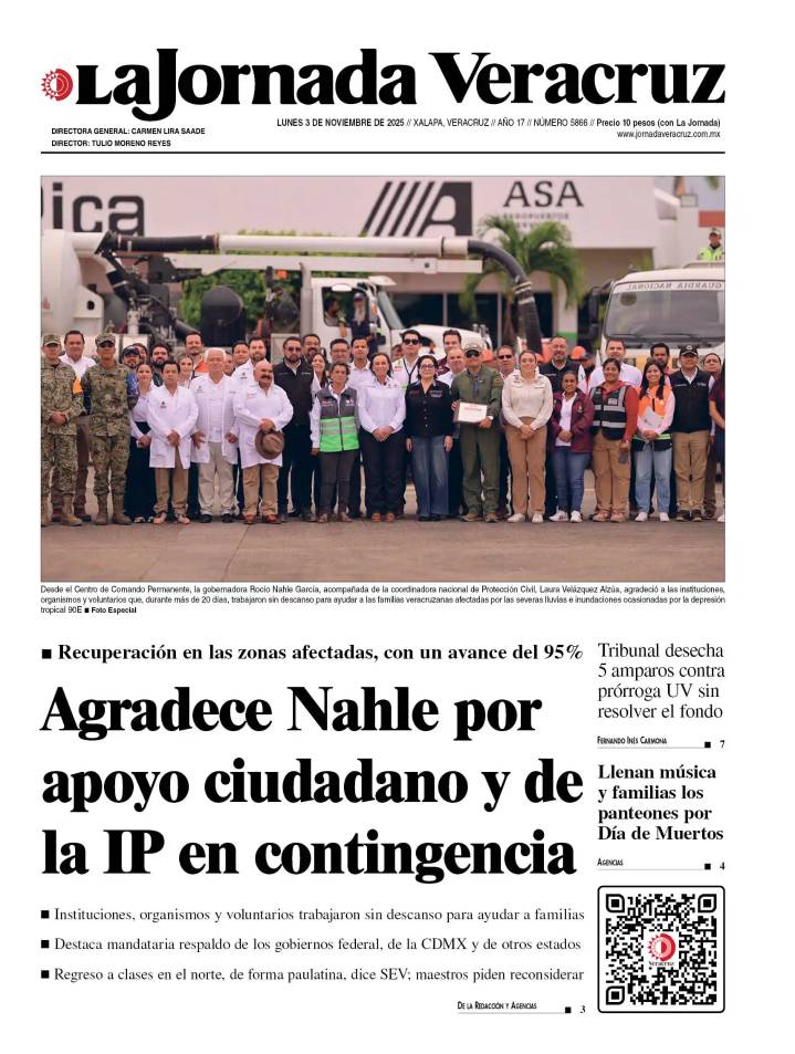 Portada del 3 de noviembre de 2025