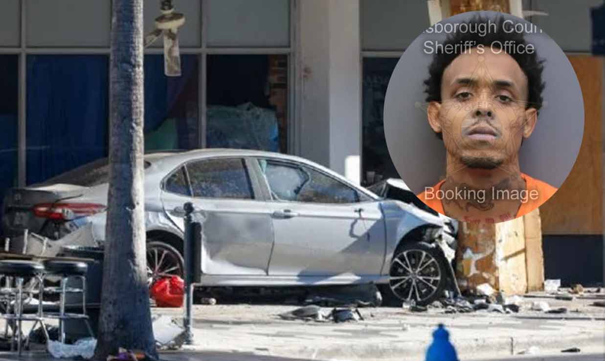 Persecución policial en Florida termina en mortal choque contra un bar