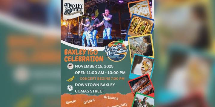 Baxley celebrates 150th anniversary with free downtown festival Saturday