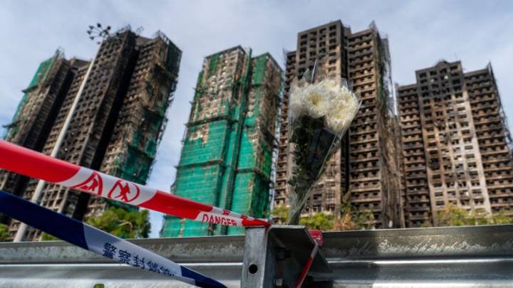 Hong Kong apartment block fire death toll jumps to 128, officials warn could rise further