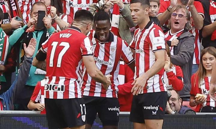 1-0. Un golazo de Nico Williams da ventaja al Athletic en la primera parte