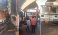 RTC Bus Hit by DCM Truck at Aramghar Crossroads, Passengers Sustain Minor Injuries