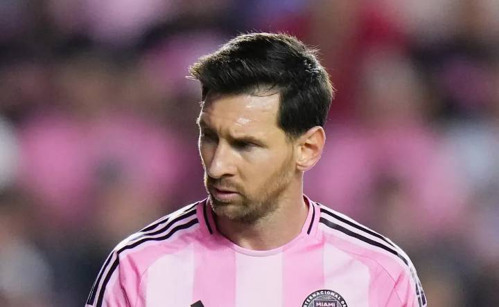 Inter Miami’s Lionel Messi reacts to the win over NYCFC and their qualification for the MLS Cup Final