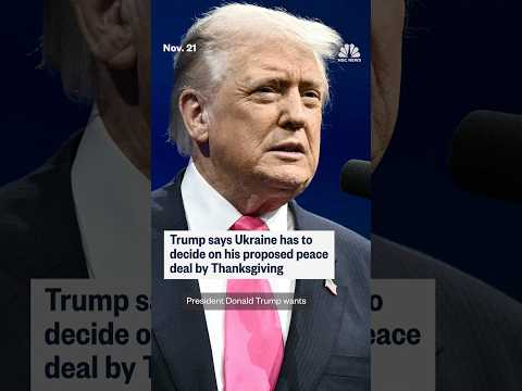 Trump says Ukraine has to decide on his proposed peace deal by Thanksgiving