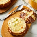 Pretzel Bread Bowls Recipe