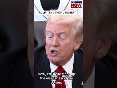 President Trump again called on the GOP to “end the filibuster” Thursday. #trump #politics #news
