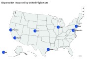 Map shows airports not impacted by United flight cuts