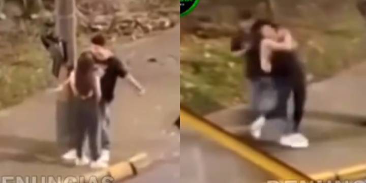 Motociclistas impidieron agresión a una mujer en un parque de Envigado: hombre fue reducido a golpes