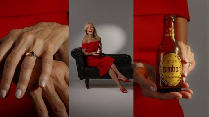 Ambar convierte una botella de cerveza de hace 100 años en joyas para Carmen Lomana