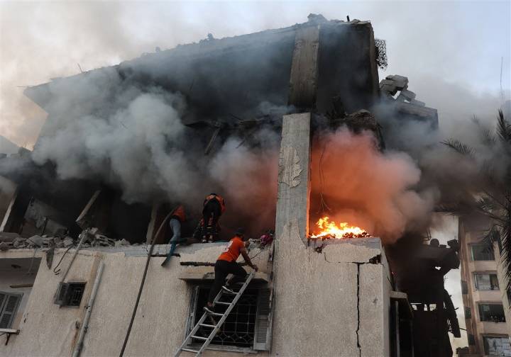 Israel launches strikes in Gaza ceasefire’s latest test as hospitals say 24 killed