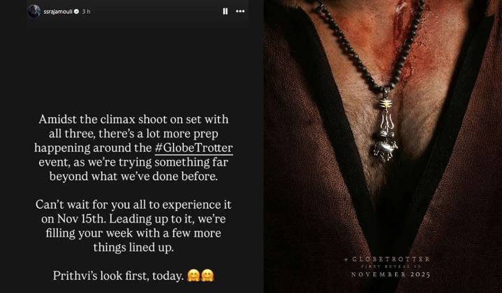 Rajamouli teases Globe Trotter event as climax shoot with Mahesh Babu, Priyanka, Prithviraj nears completion