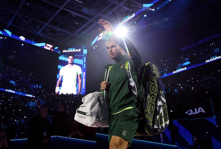 Carlos Alcaraz - Janniz Sinner se enfrentan en la final de las ATP Finals en imágenes