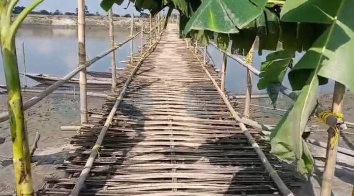 Nalbari farmer builds bamboo bridge with Rs 1L savings, reconnects nearby villages