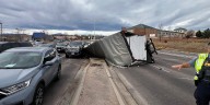 Rollover at Stetson Hills and Powers leaves 1 injured; Hazmat on scene for small fuel leak