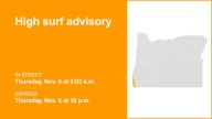 High surf advisory for Curry County Coast until Thursday night