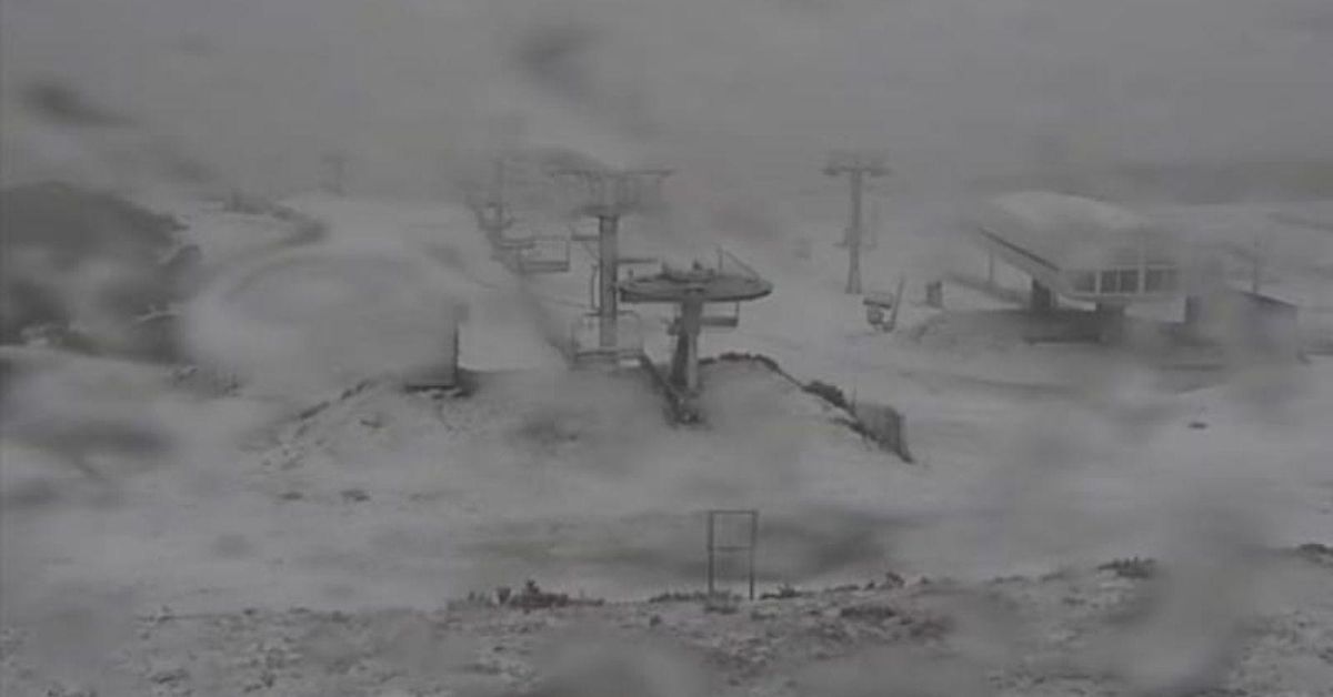 Cabeza de Manzaneda registra la primera capa de nieve