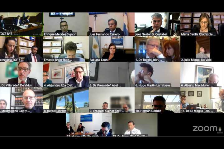 "Sin dificultad alguna". Uno de los acusados por los cuadernos se opuso a que el juicio sea presencial y tres veces a la semana